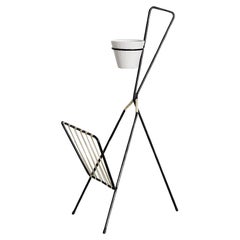 1950's Matthieu Mategot Attributed Standing Planter and Magazine holder