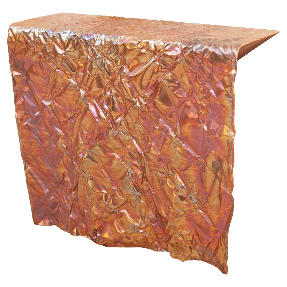 Christopher Prinz “Wrinkled Console” in Living Copper Finish For Sale