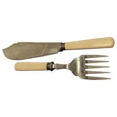 Set di coltelli e forchette da pesce in argento sterling e celluloide Firth Staybrite