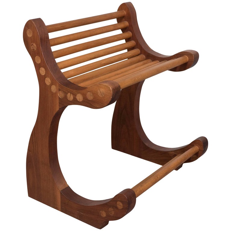 Curved Wooden Dowel Chair For Sale at 1stDibs