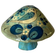 Mexican Sermel Papier Mâché Small Mushroom Sculpture