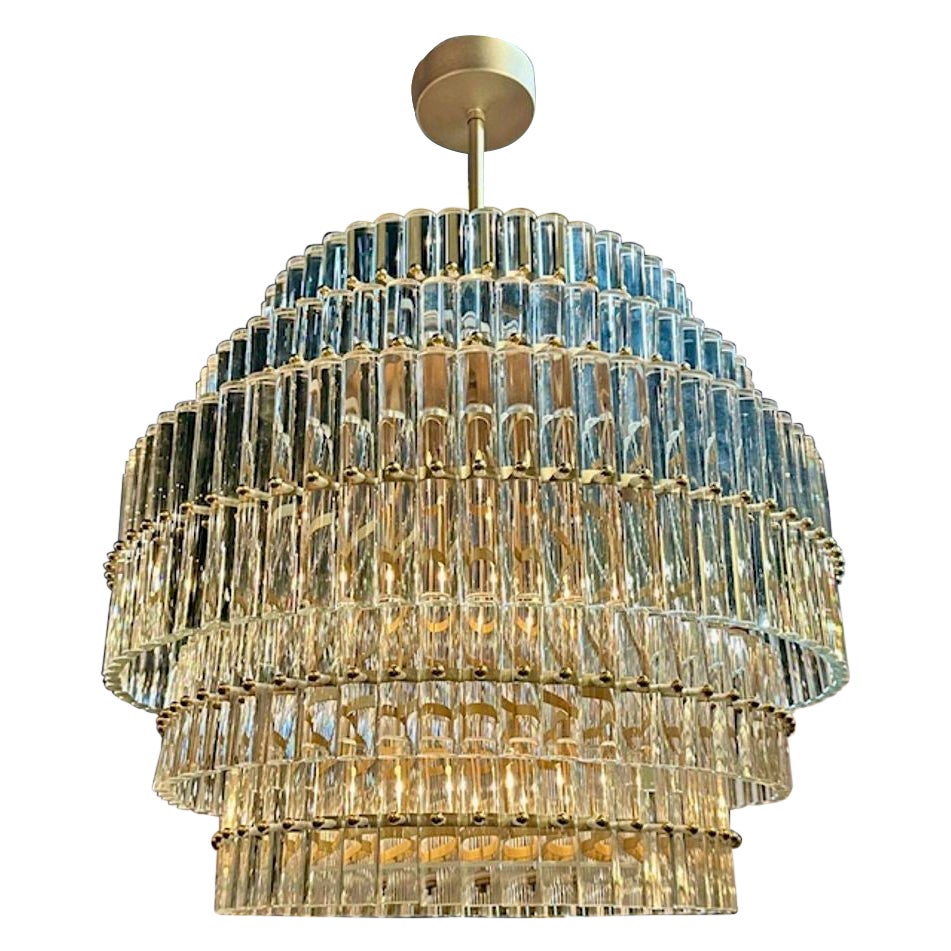 Murano Glass Drum Chandelier For Sale