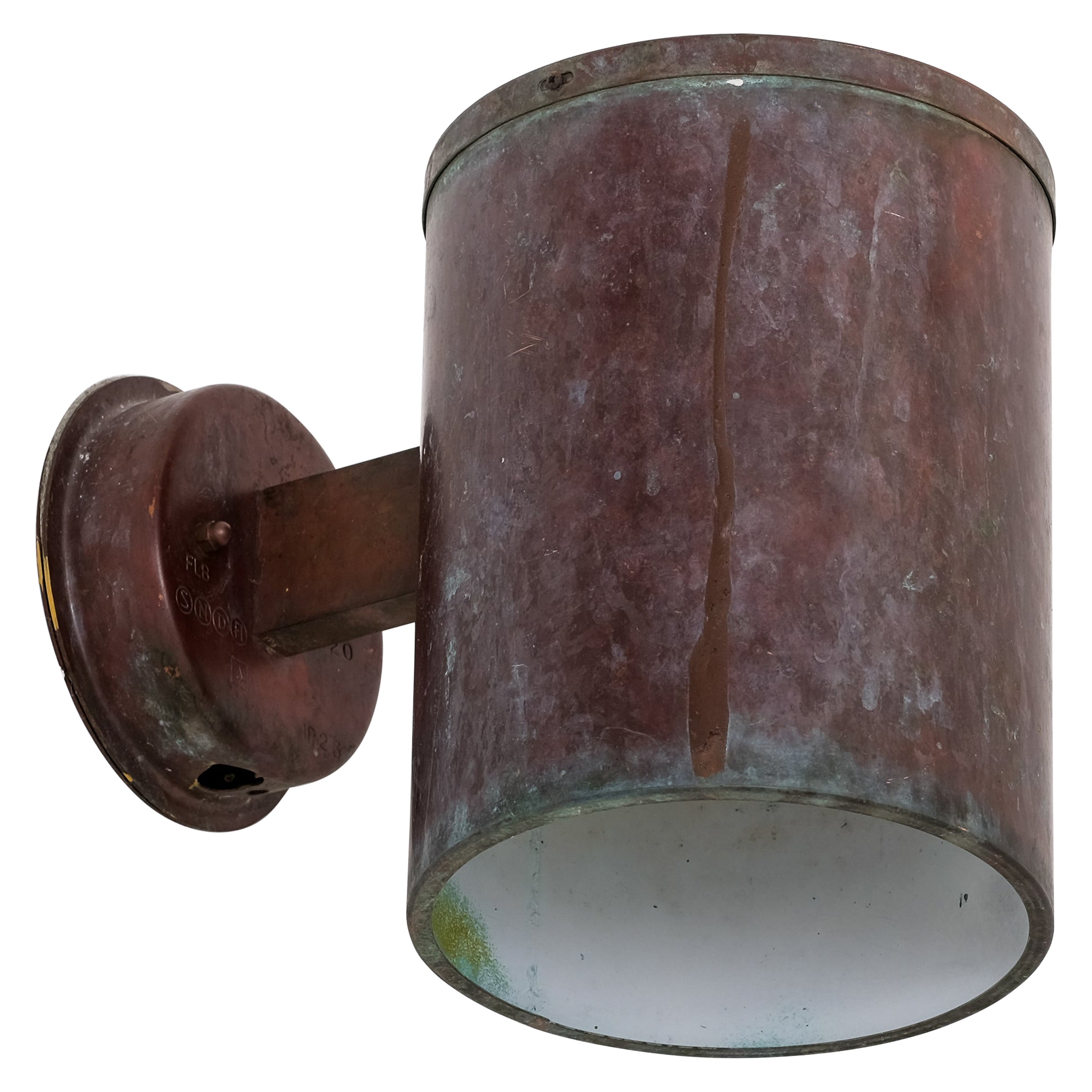 Copper Wall Lamp by Fagerhults, 1970s For Sale