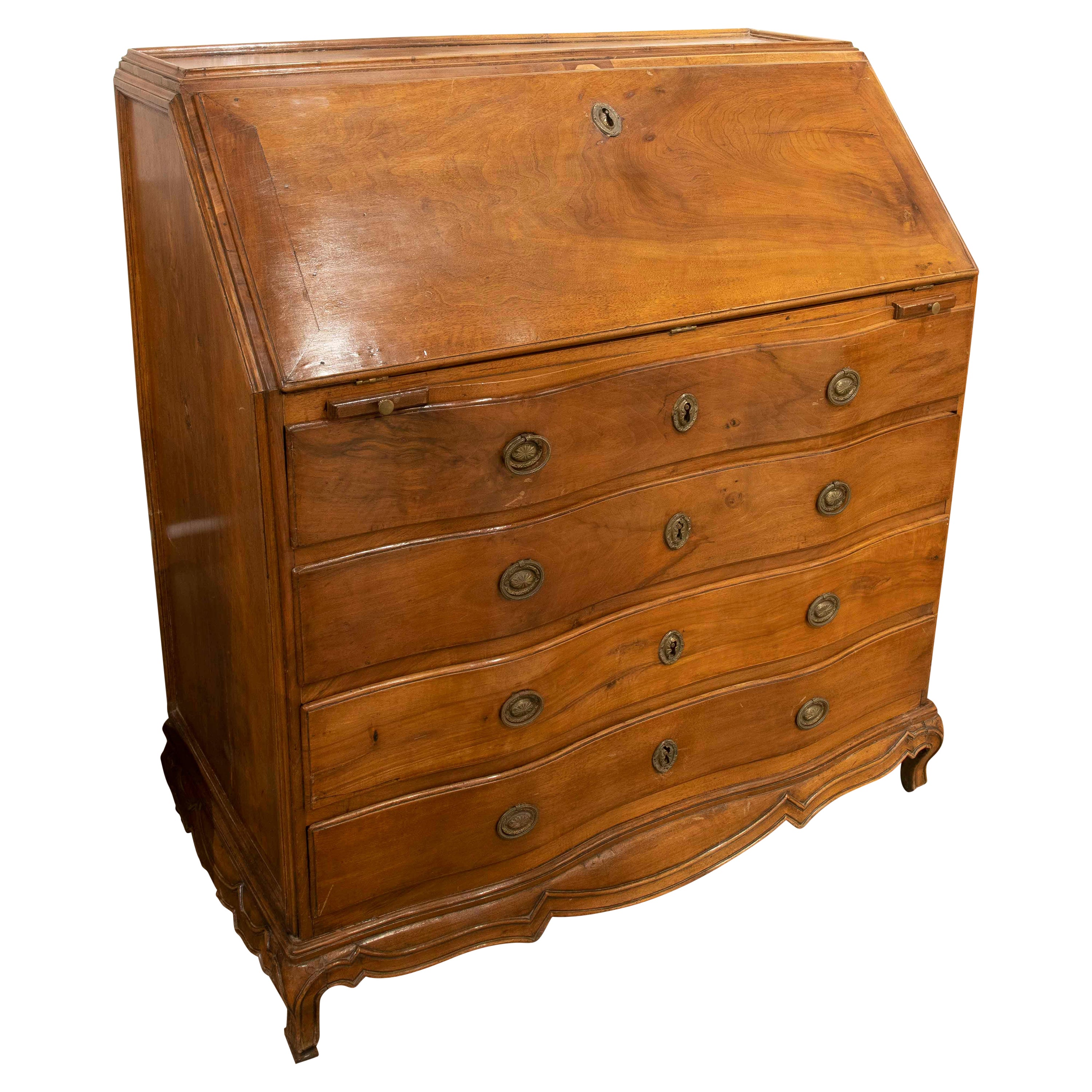 18th Century Chest of Drawers with Folding Top and Secretaire with Drawers For Sale