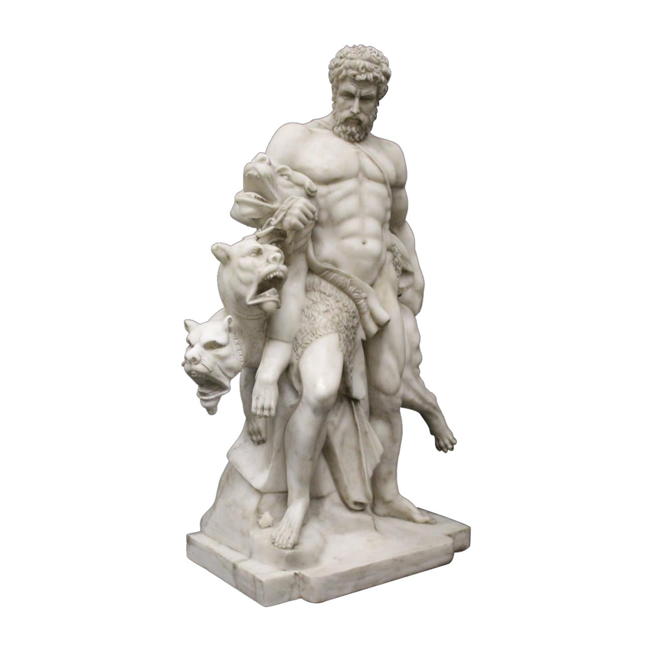Hercules and Cerberus, the model by L. Mattielli For Sale