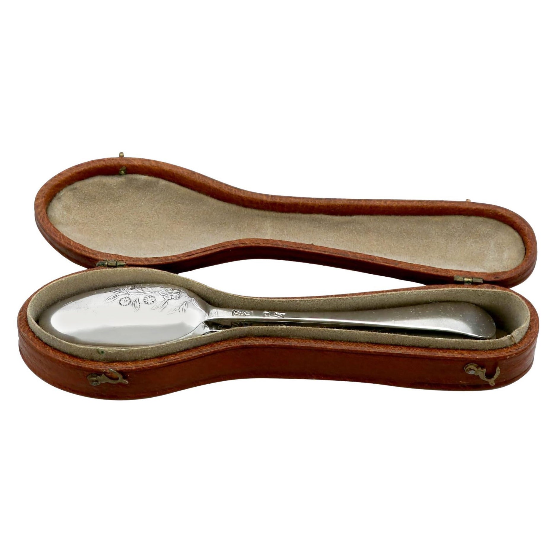 1700s Sterling Silver Picture Back Teaspoons