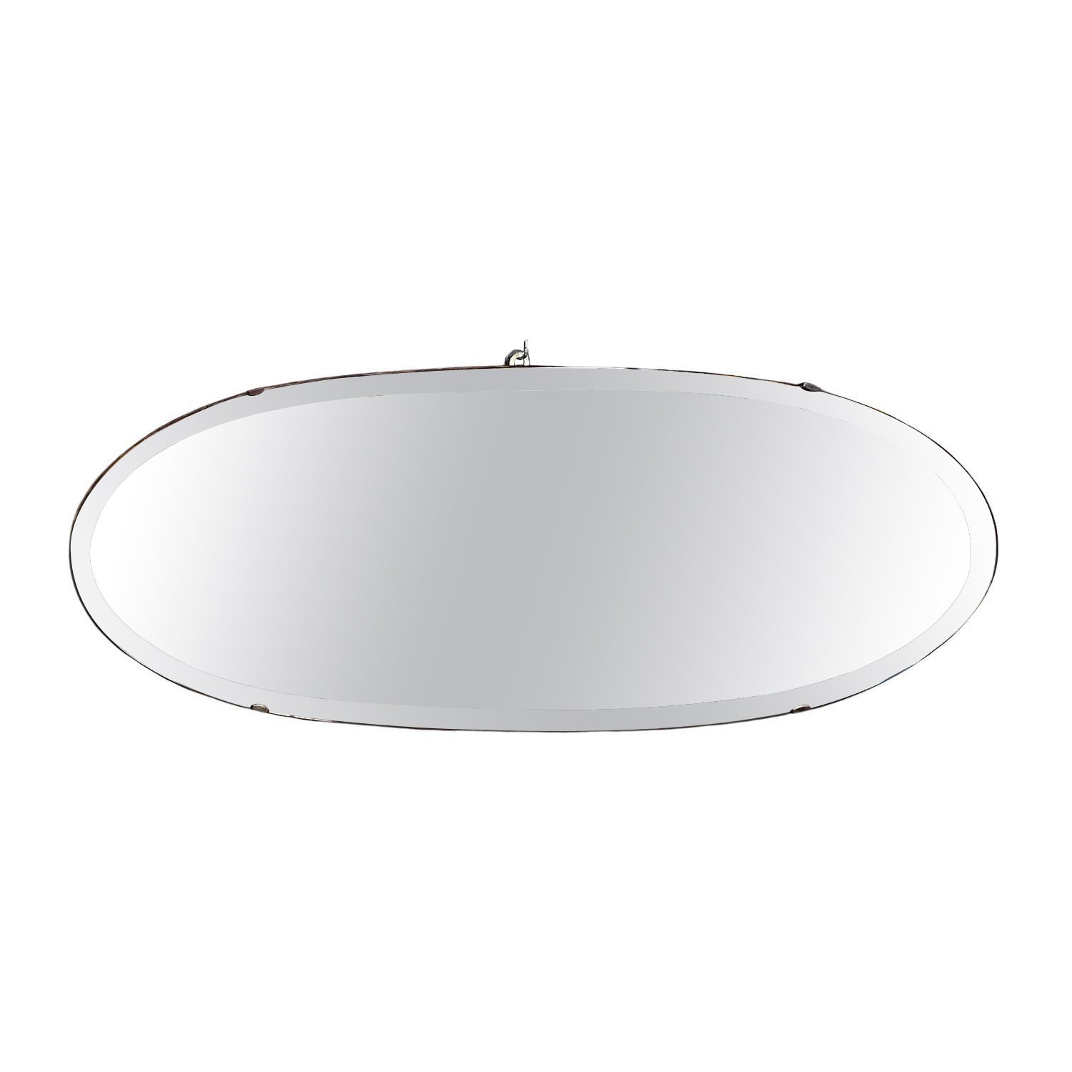 Italian mid-century modern oval wall mirror, 1950s For Sale