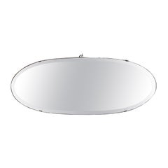 Retro Italian mid-century modern oval wall mirror, 1950s