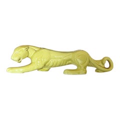 Retro Ceramic Green Panther by Royal Haeger Potteries
