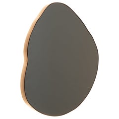 Ergon Organic Shape Illuminated Black Tinted Mirror, Bronze Patina Frame, Medium