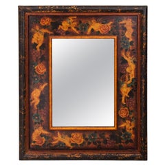 Used Decoupage Decorative Cherub Mirror, 20th C