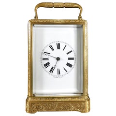 Fine Engraved Striking Carriage Clock by Bolviller