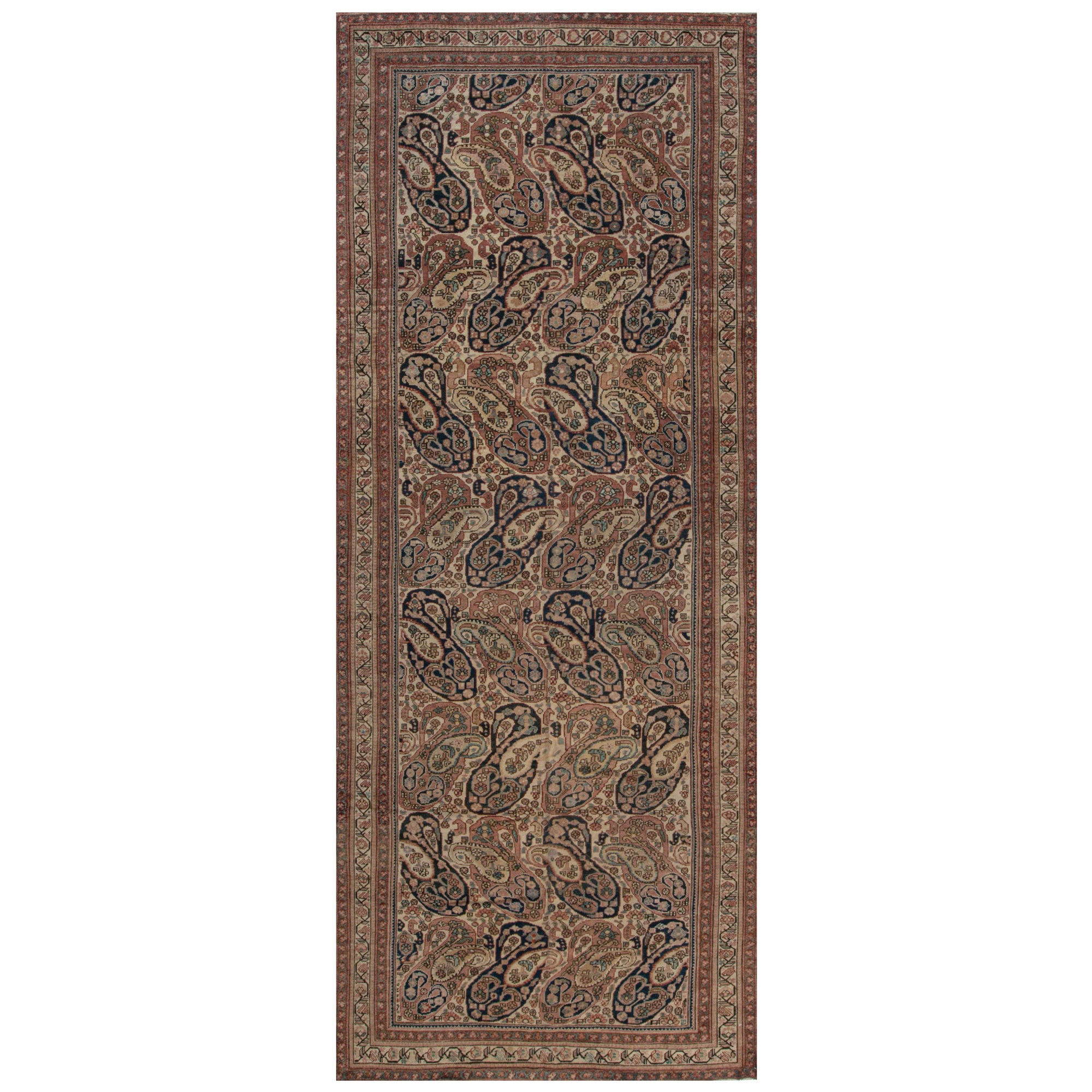 Authentic Persian Malyer Handwoven Wool Rug For Sale