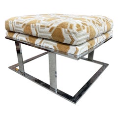 Used Large Milo Baughman For Thayer Coggin Chrome Ottoman