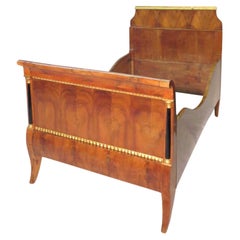 19th Century Biedermeier Directoire style Twin Daybed Walnut & Gilded decoration