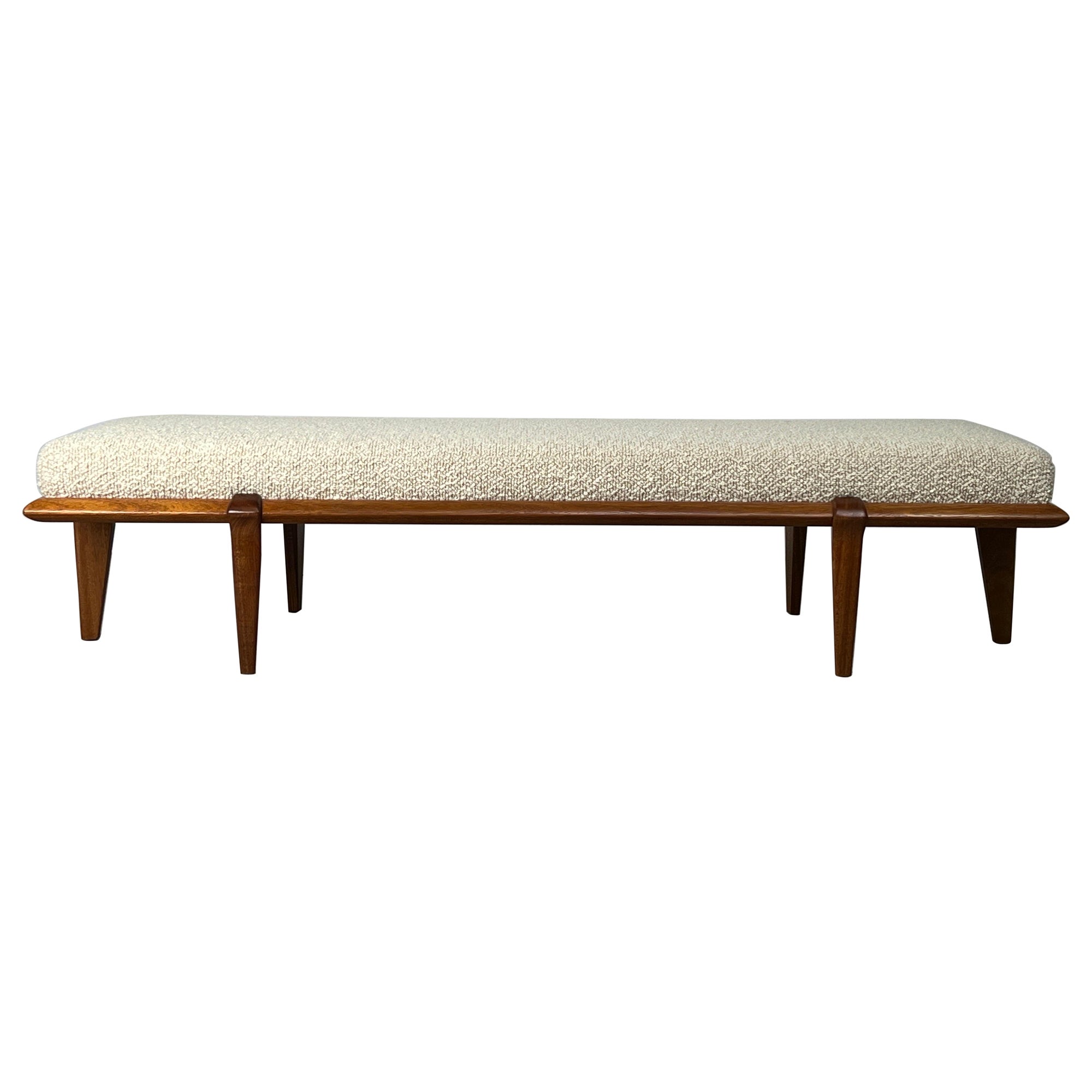 Upholstered Bench by John Keal for Brown Saltman