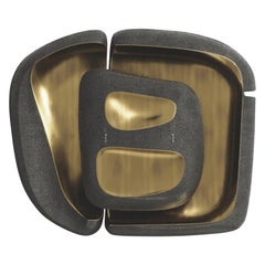 Shagreen-Wandleuchte mit Bronze-Patina-Messingdetails von R&Y Augousti