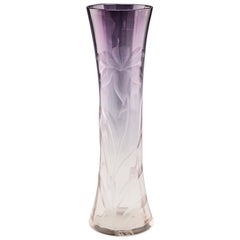 Moser Intaglio Cut Amethyst Vase c1902