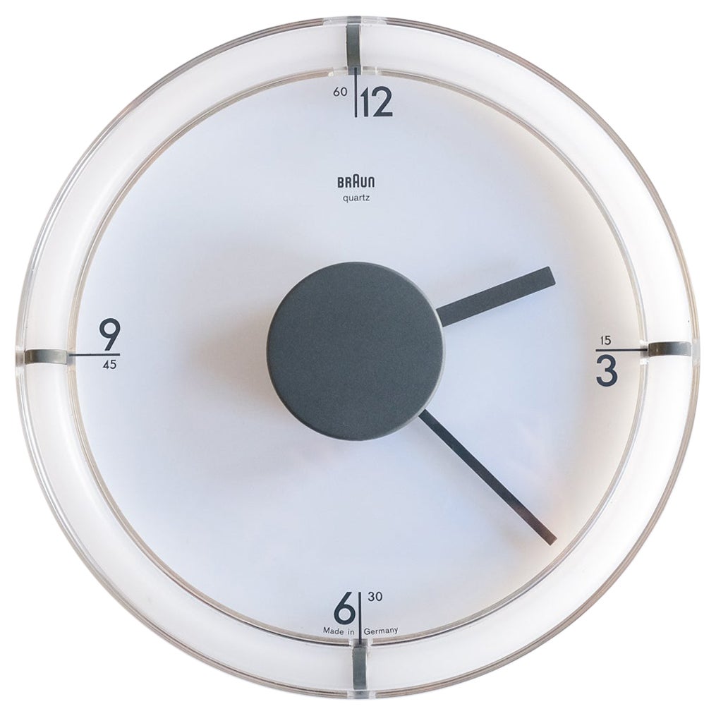 Postmodern BRAUN Model ABW-35 Wall Clock by Dietrich Lubs, Germany 1988 For Sale