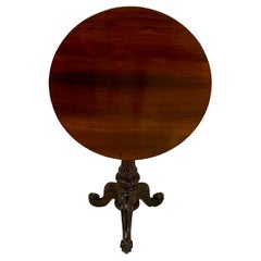 Antique Victorian Quality Rosewood Circular Lamp Table