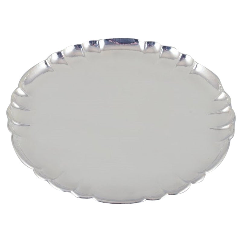 Georg Jensen, large silver tray in sterling silver. Model 519B.