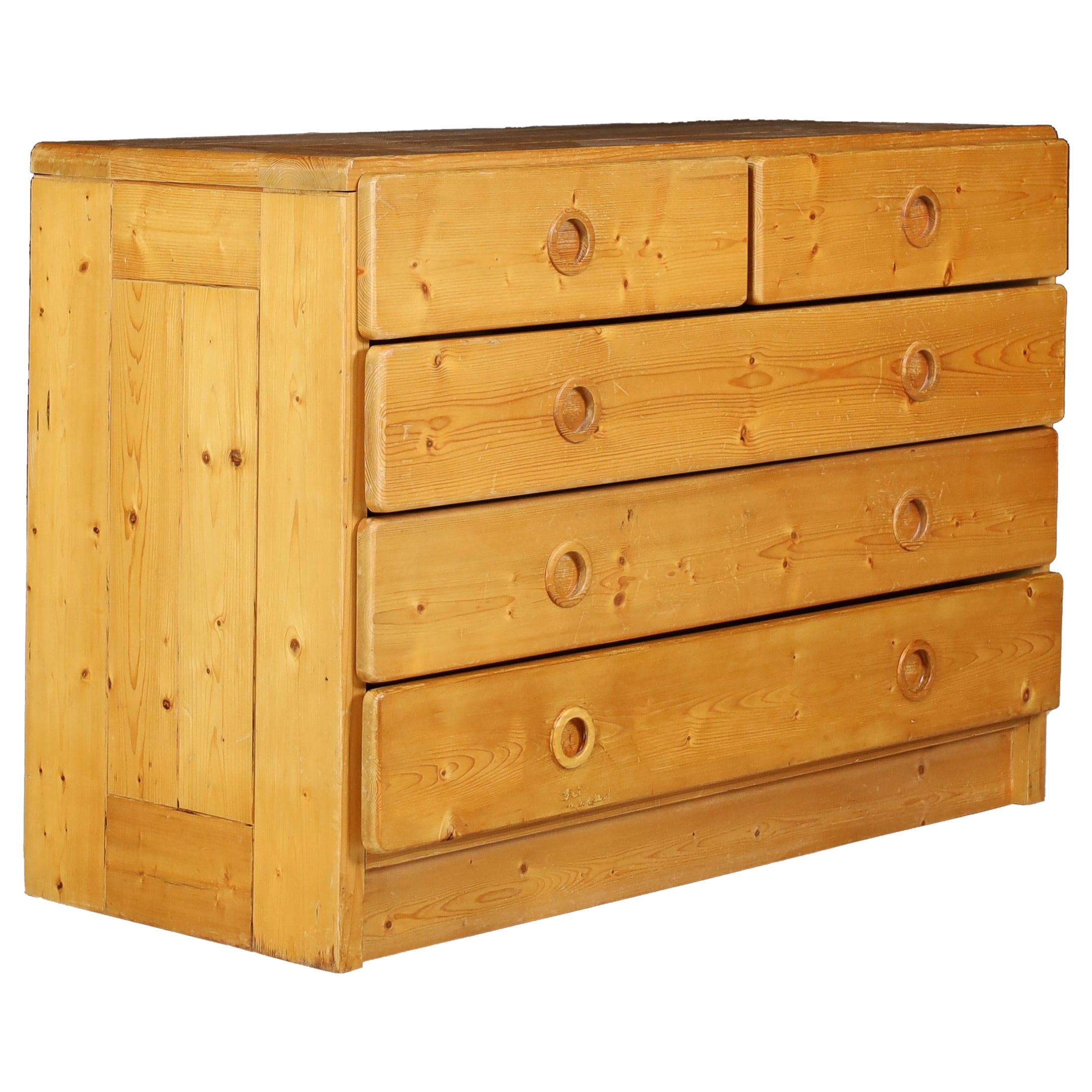 Charlotte Perriand Pine Chest of Drawers for Les Arcs, France 1960s   For Sale