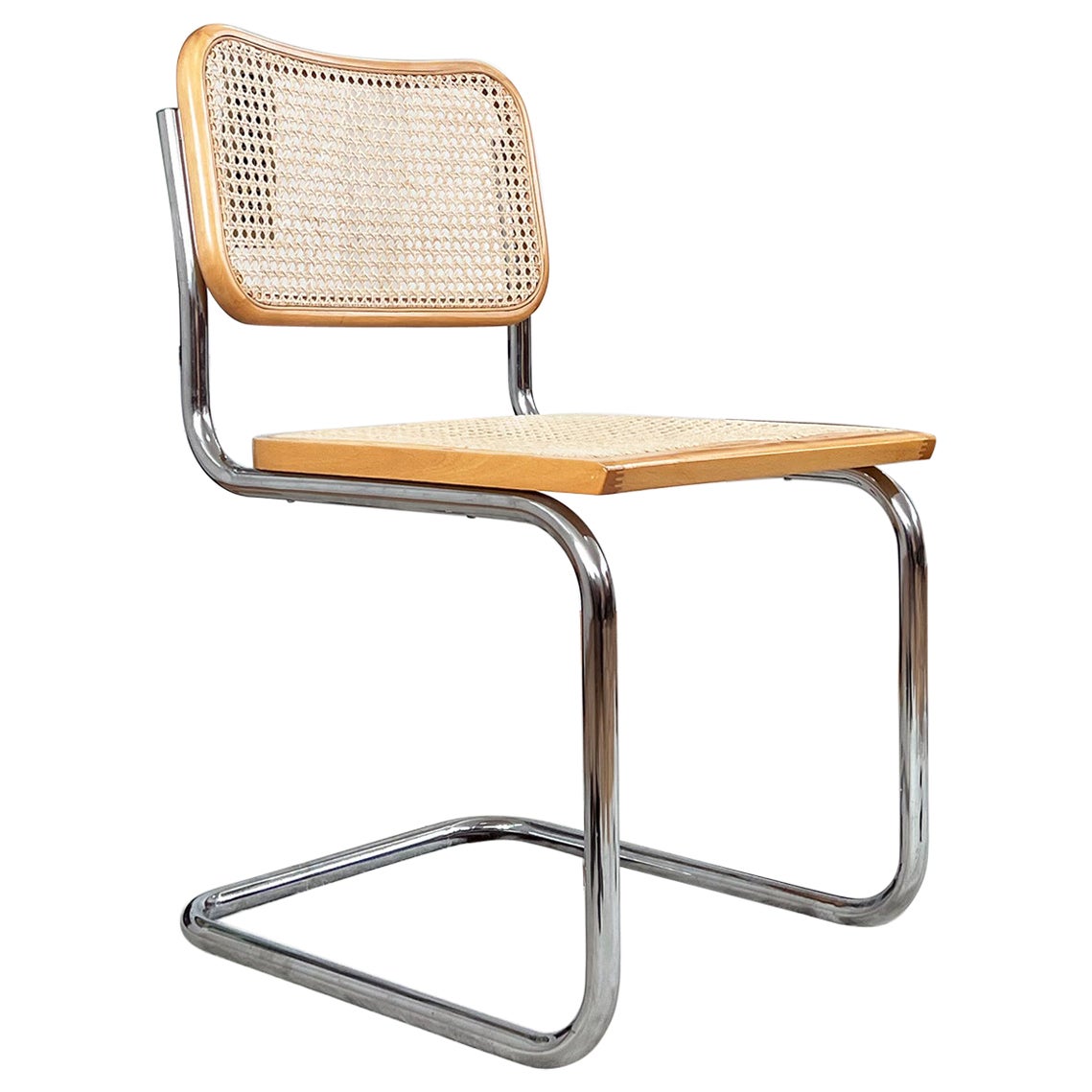 Chaise d'appoint, d'appoint ou de bureau italienne MCM Marcel Breuer Cesca, ITALIE -- Une chaise en vente