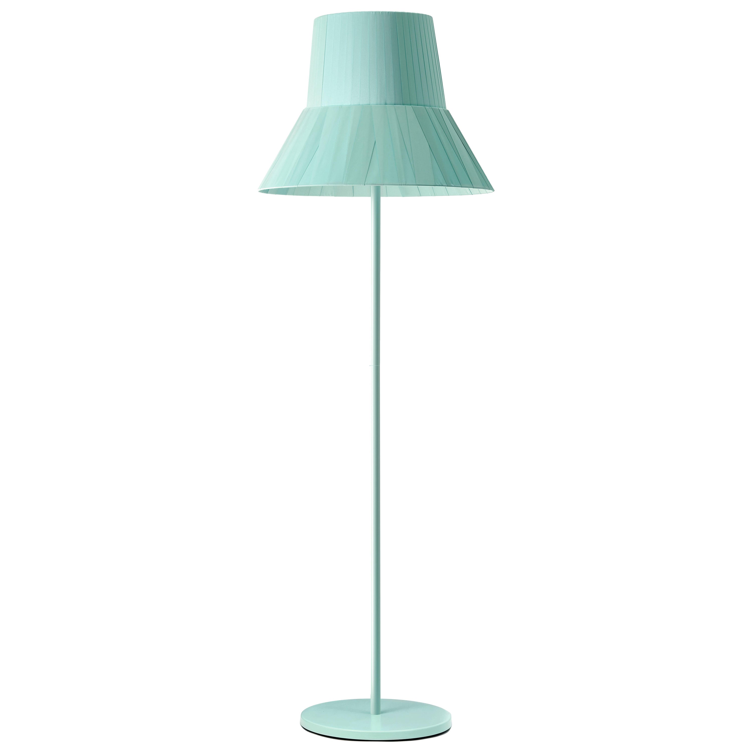Contemporary Floor Lamp "Audrey" Pastel Turquoise by Studio Catoir For Sale