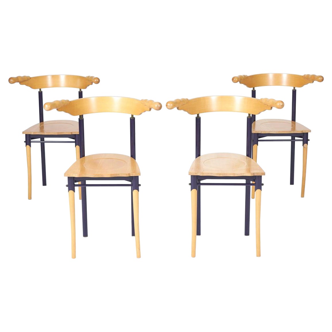 Set of 'Jansky' wooden chairs by Borek Sipek For Sale