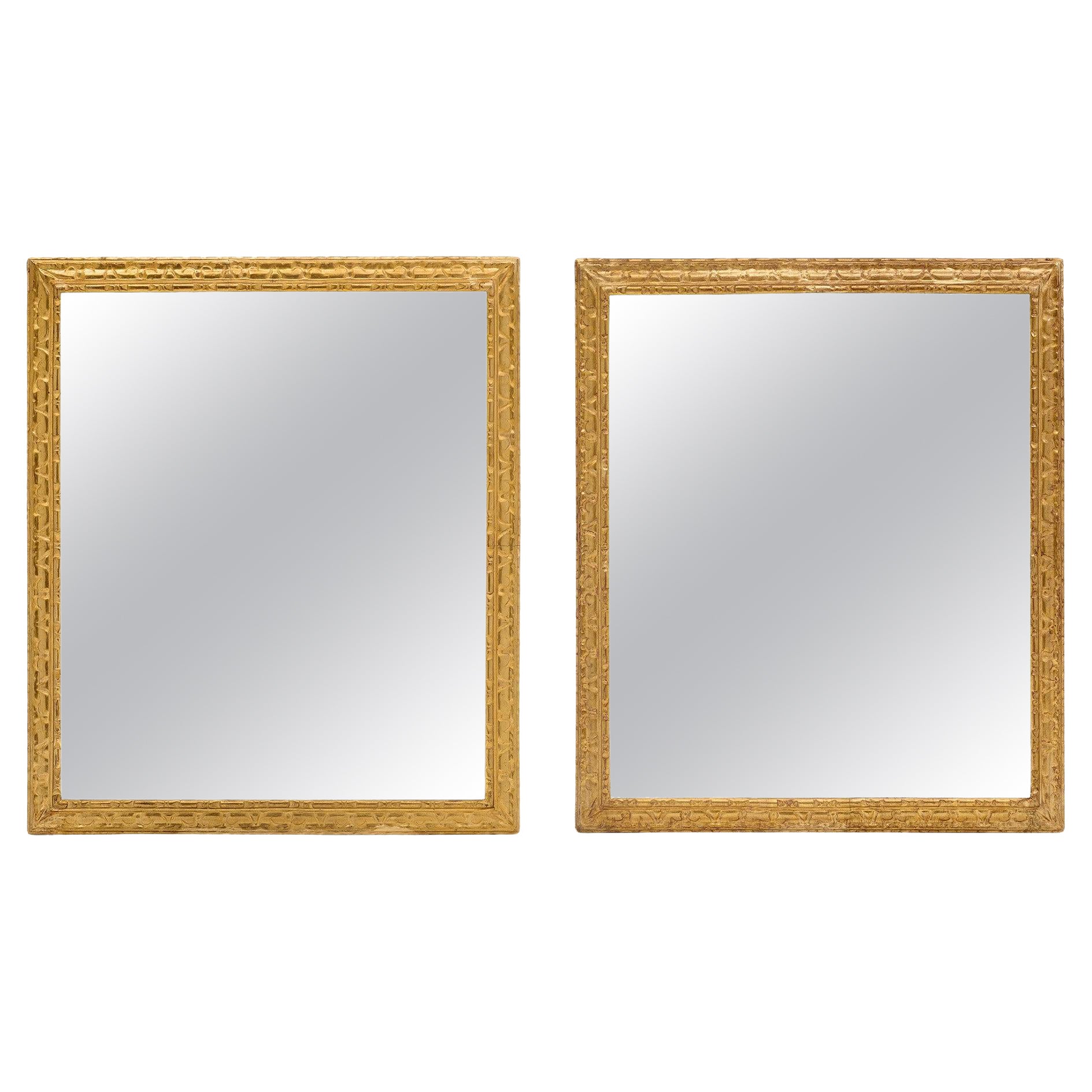 Pair of Spanish Gilded Mirrors For Sale