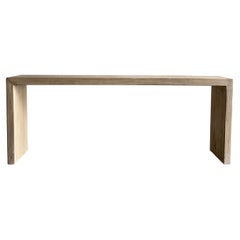 Modena Elm Wood Waterfall Console Natural