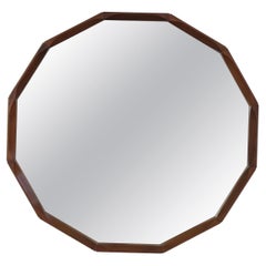 Dino Cavalli Italian Solid Wood Mirror for Thirteen 1960s