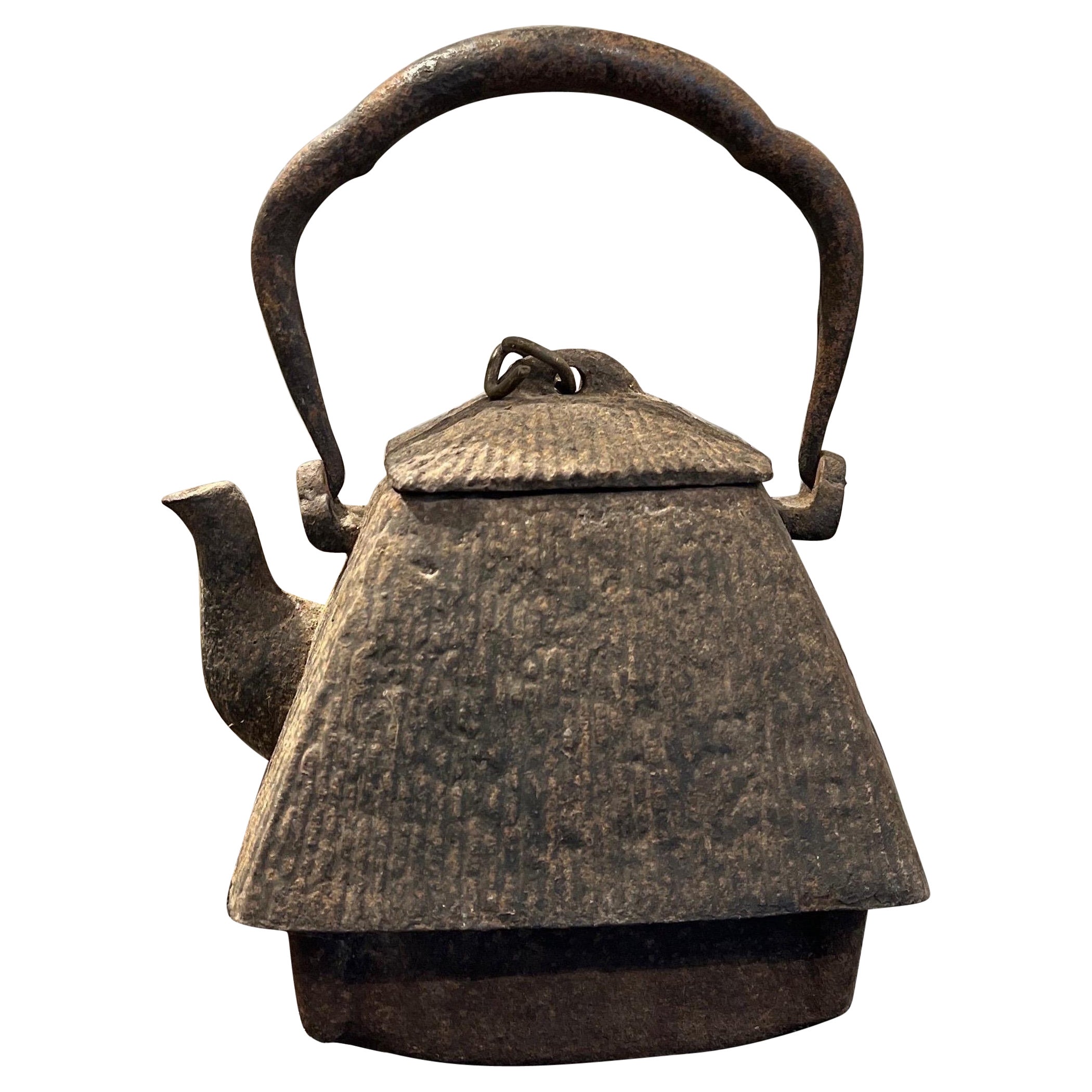 Antique Cast Iron Japanese Teapot For Sale