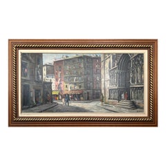 Beautiful Oil Painting of a Street in Spain