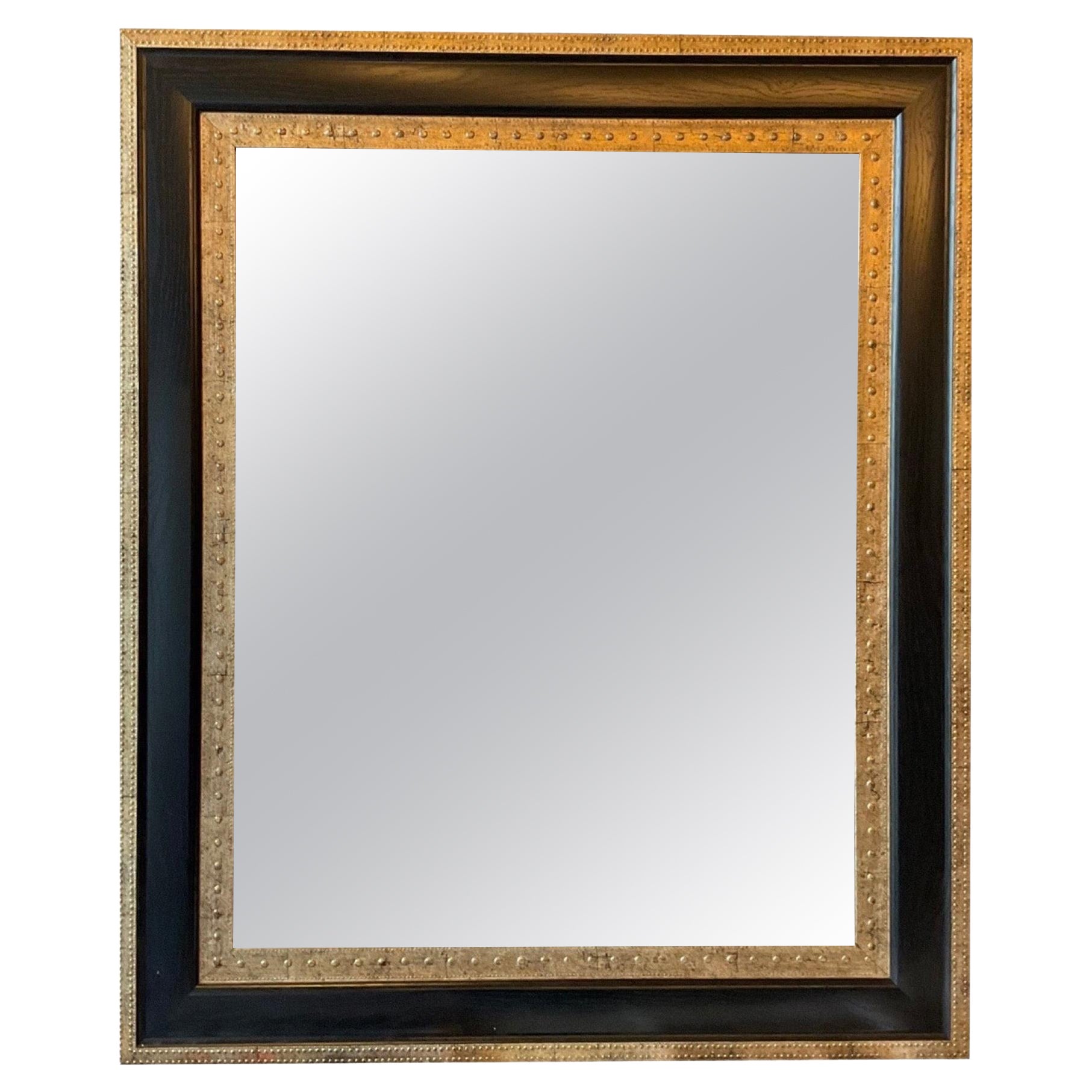 French Ebony Wood Mirror For Sale