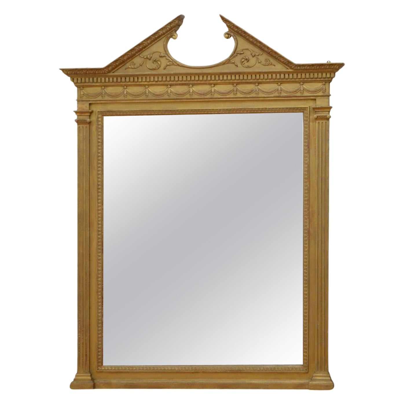Victorian Gilded Wall Mirror H136cm For Sale