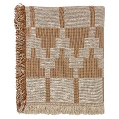 Gemustertes Bettgestell aus gewebter Baumwolle von Folk Textiles (Willa / Sand)