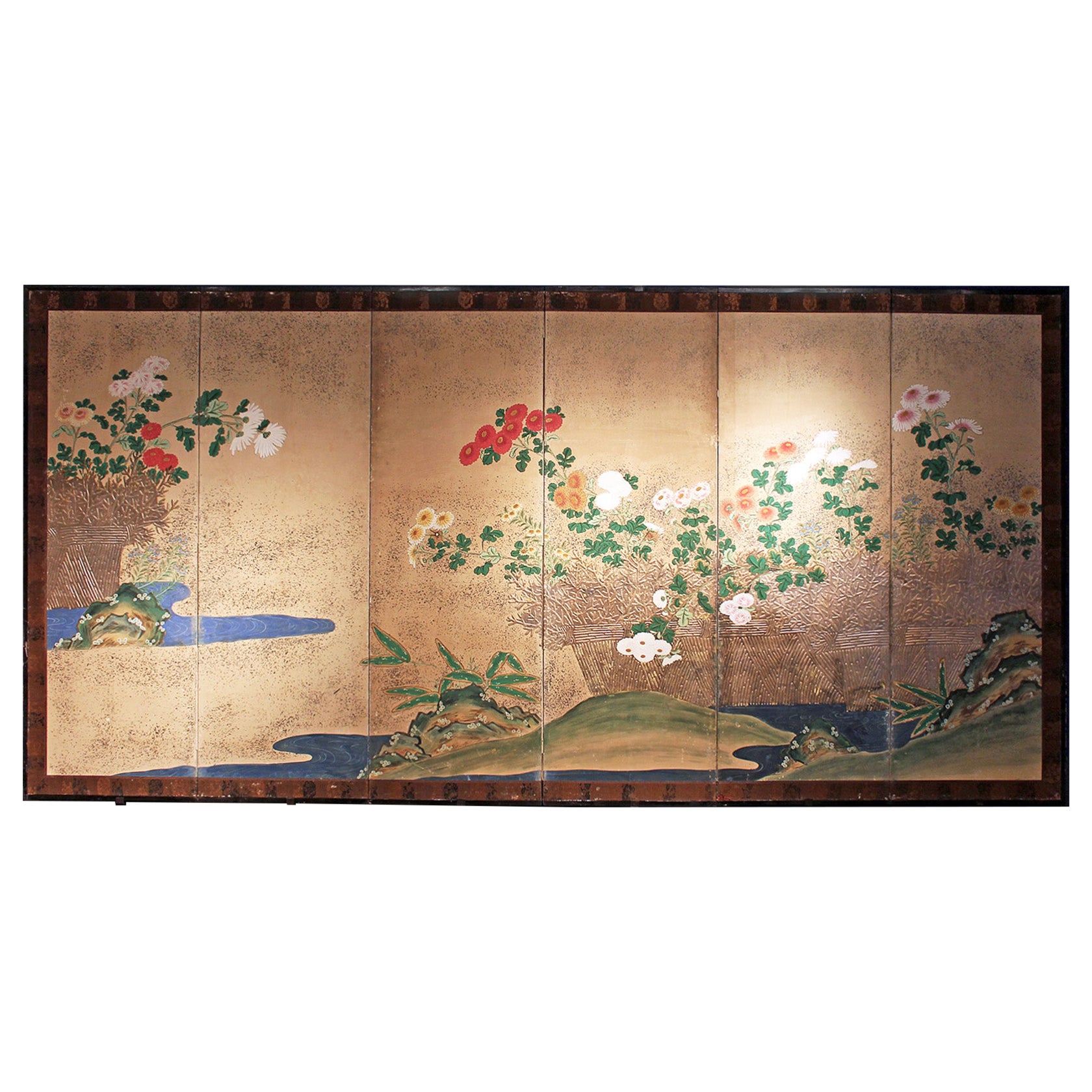 Six-Panel Japanese Screen  For Sale