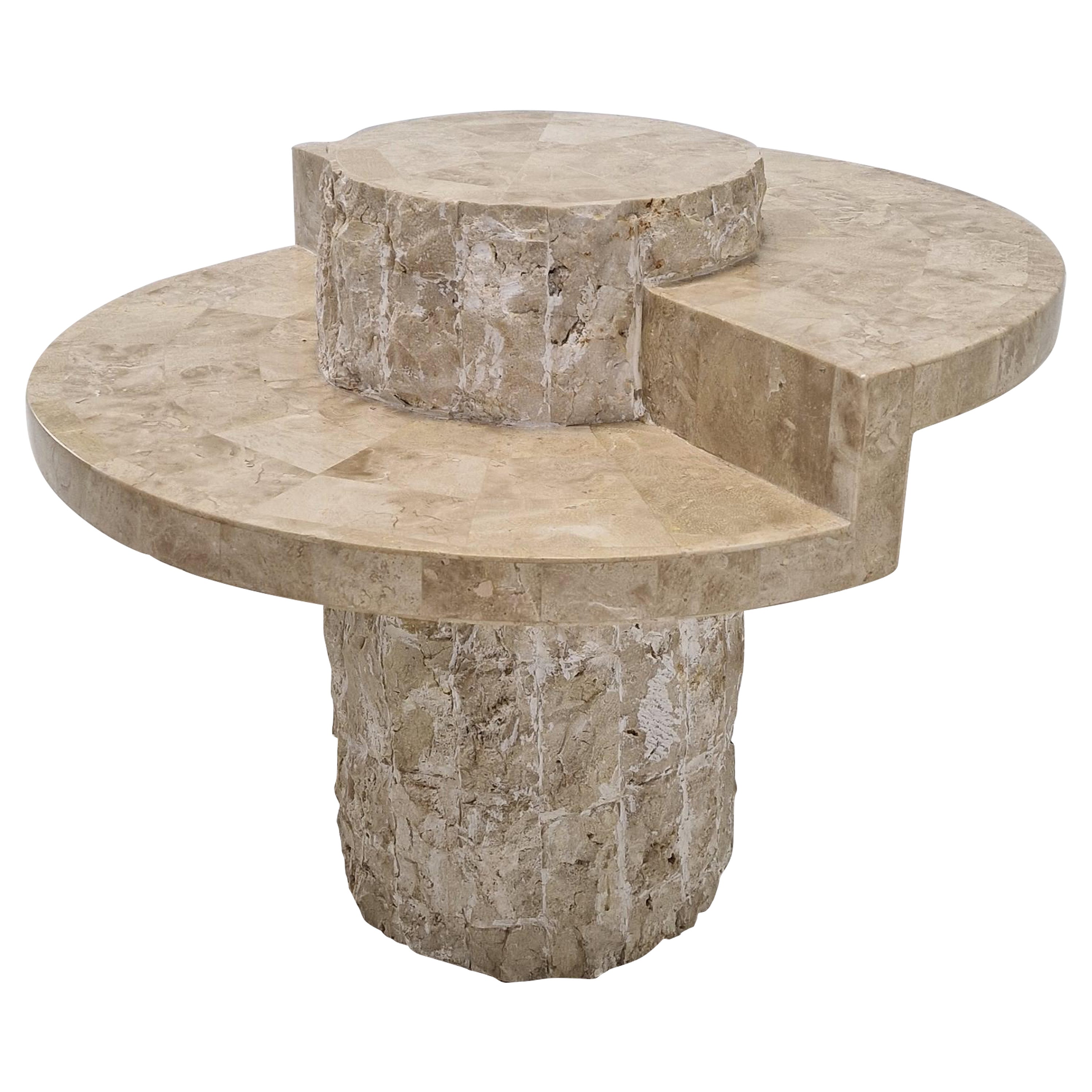 Mactan or Fossil Stone Coffee Table by Magnussen Ponte, 1980s For Sale
