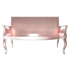 Sillón Louise Loveseats Art Déco de cobre martillado de Paul Mathieu