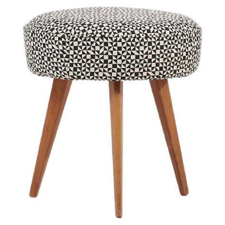 Newly upholstered Knoll Antimott Stool, 1960s