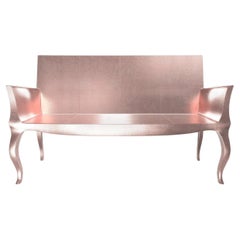 Louise Settee Art Deco Benches in Mid. Hammered Copper by Paul Mathieu