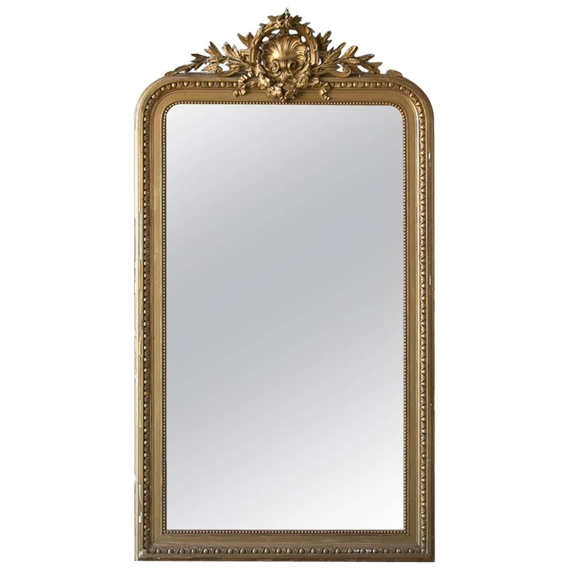 Antique Louis XV Mirror with Cartouche