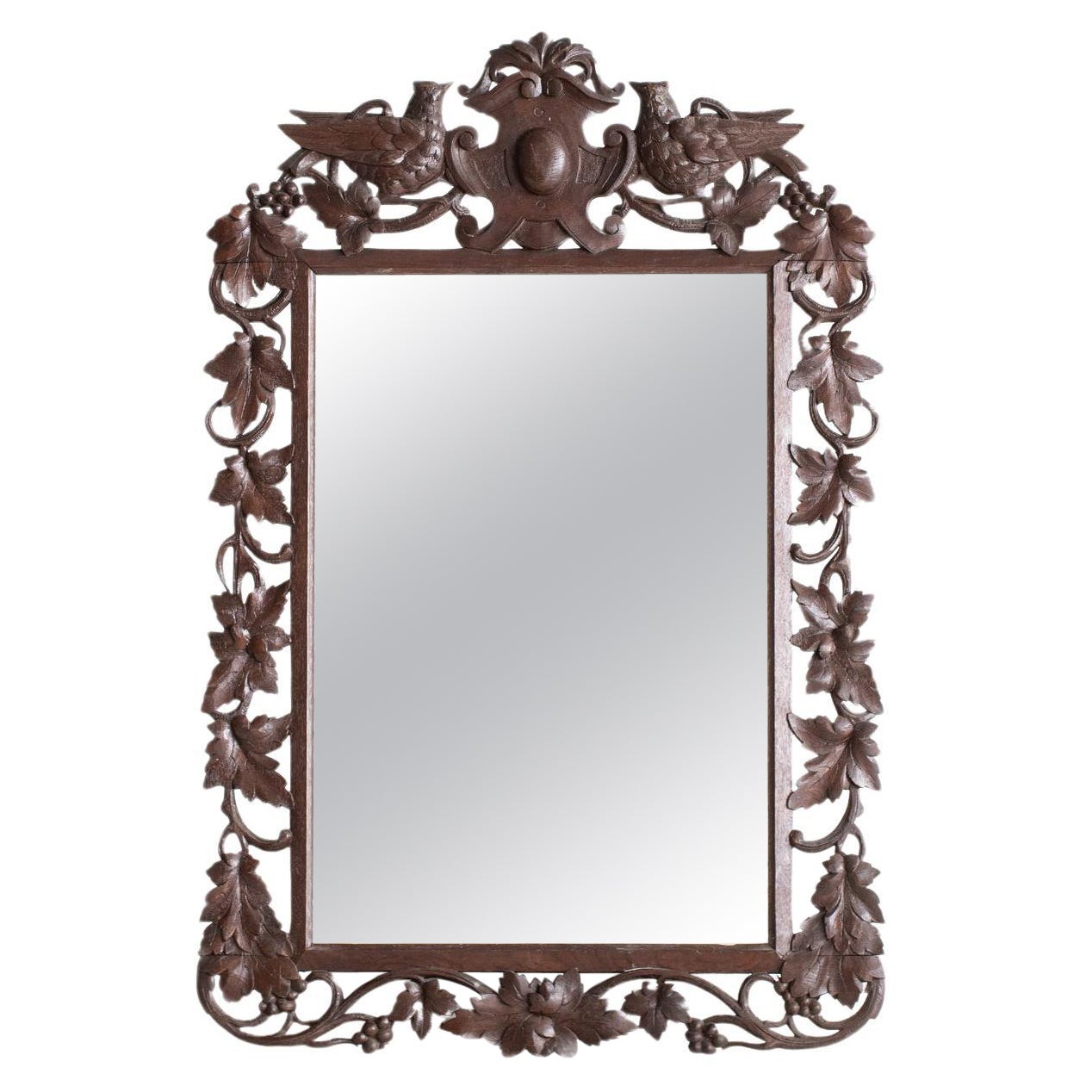 Late 19th Century German Black Forest Mirror