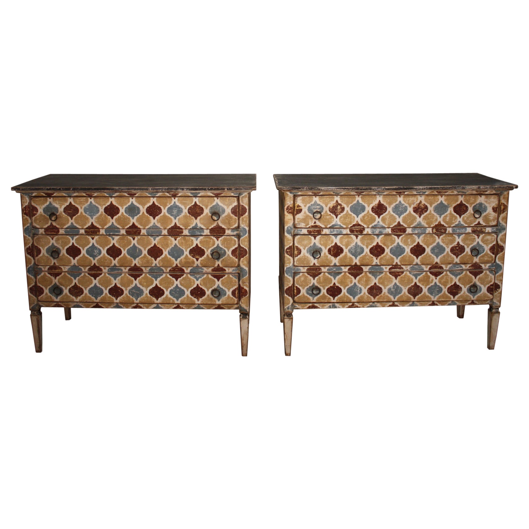 Pair of Late 19th Century Italian Commodes For Sale