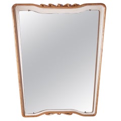 Osvaldo Borsani lacquered and gilded frame mirror, Italy, 1950s
