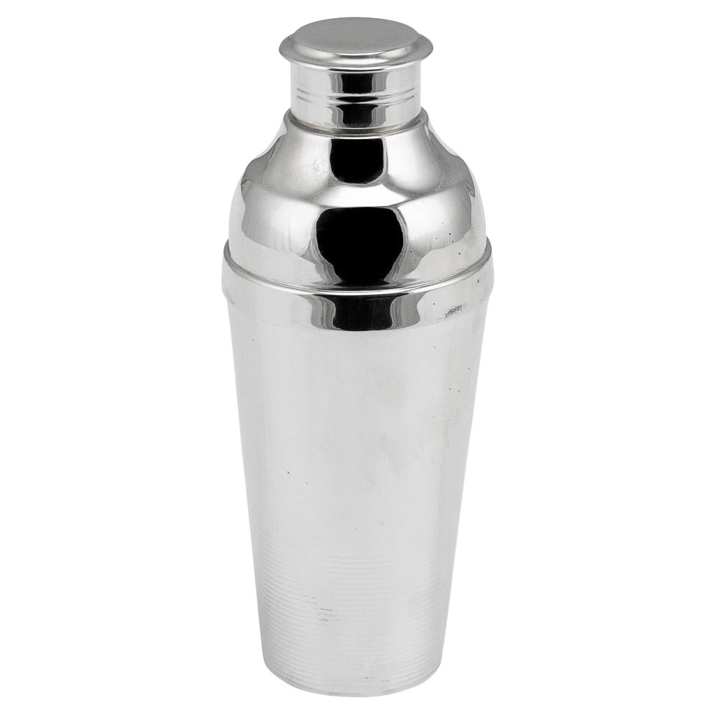20th Century Silver Plated Art Deco Cocktail Shaker By Christofle, France c.1950