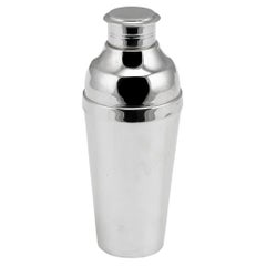 Vintage 20th Century Silver Plated Art Deco Cocktail Shaker By Christofle, France c.1950