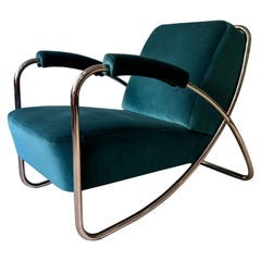 Vintage Streamline Armchair from Olaio for Palácio Nacional da Cidadela, 1930's Portugal