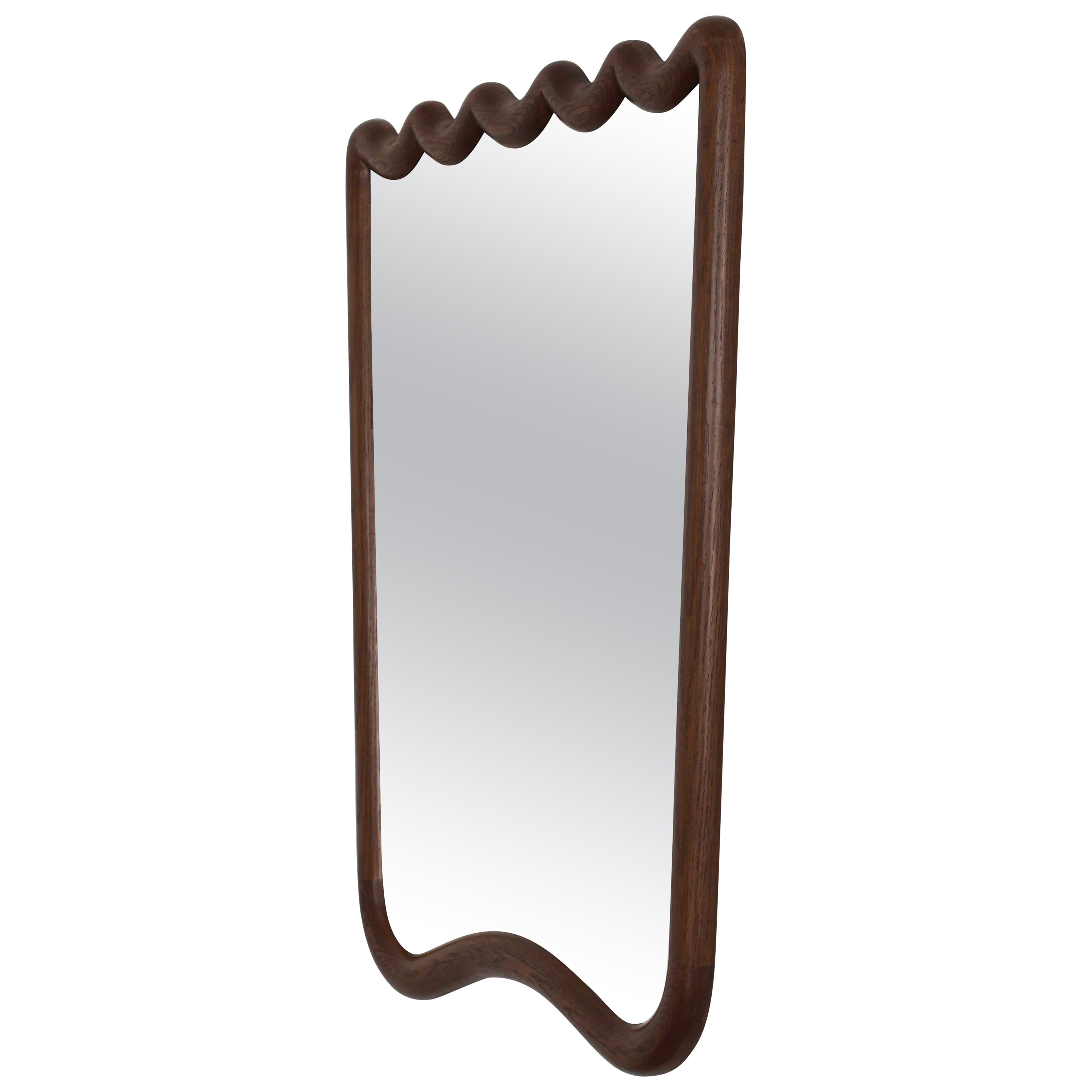 Custom Mirror in French Oak For Sale